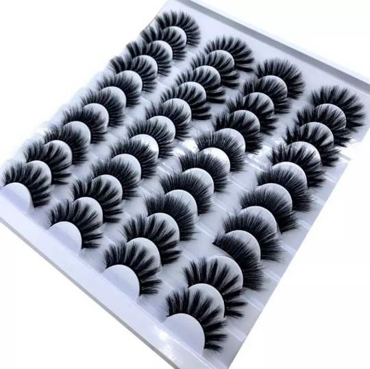 20 Pairs of 3D Mink Lashes Faux Thick Long Wispy Mink Lash Pack