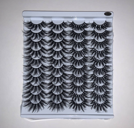 20 Pairs of 3D Mink Lashes Faux Thick Long Wispy Mink Lash Pack